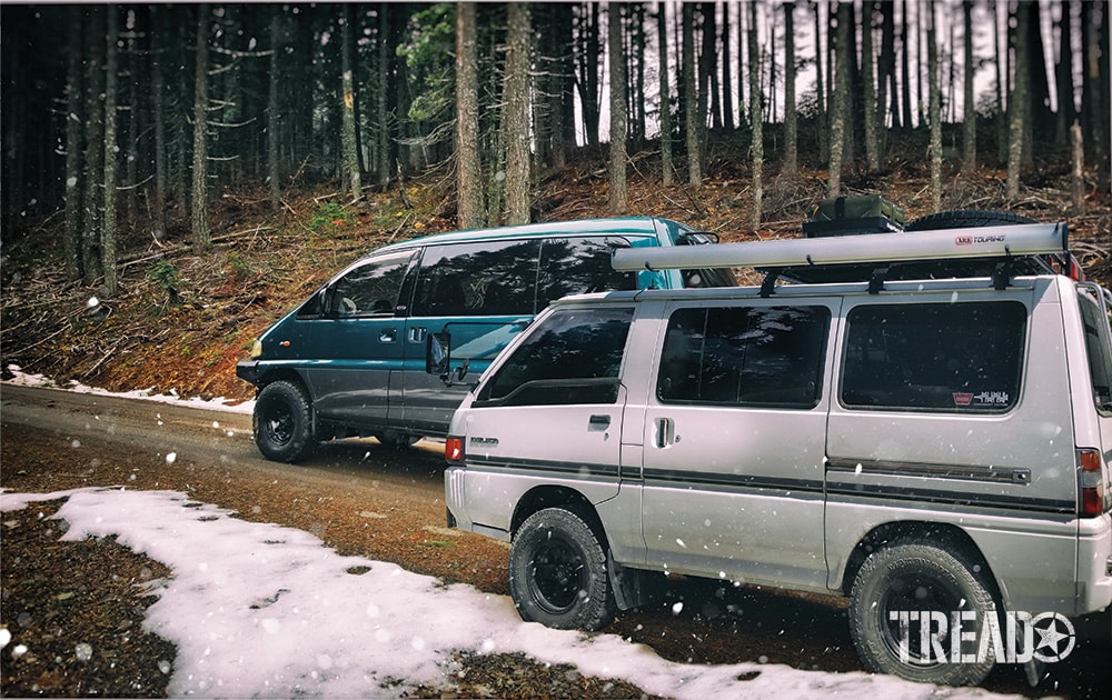 Dueling Mitsubishi Delicas Of The 1980s And 1990s